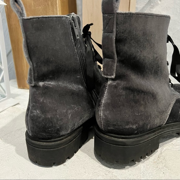 Velvet Combat Boots - Picture 9 of 9